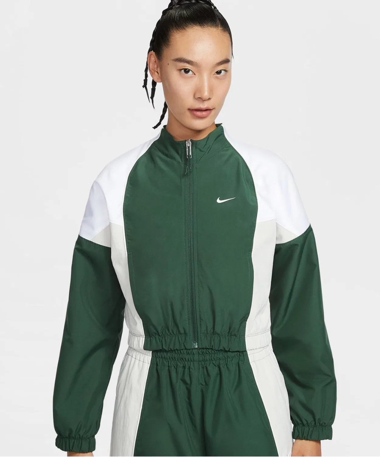 Куртка Nike AS W NSW Shrunken Trk Jkt Mod, зеленая