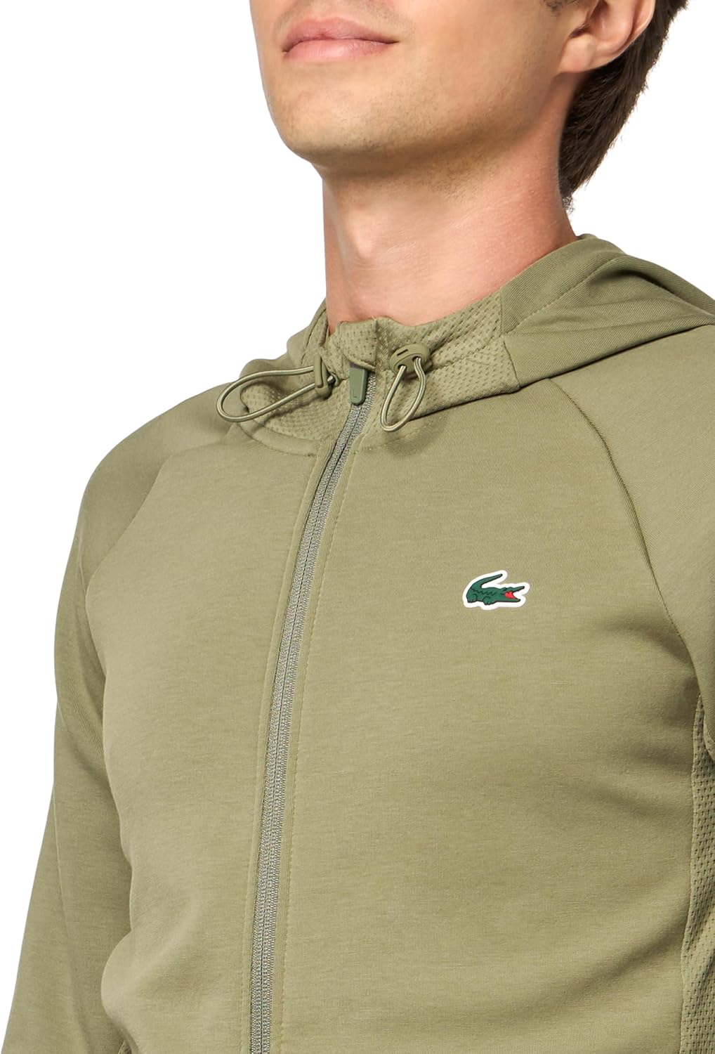 Мужская спортивная куртка Lacoste Sport Breathable Sport Track, Khaki/Khaki — фото 3
