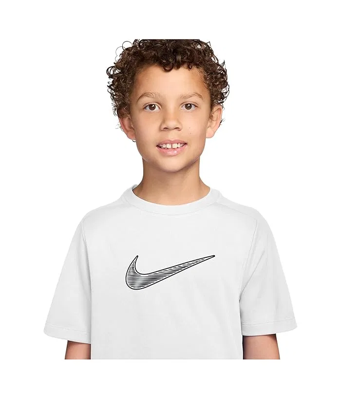 Футболка Dri-FIT Nike Kids, White/Black — фото 3