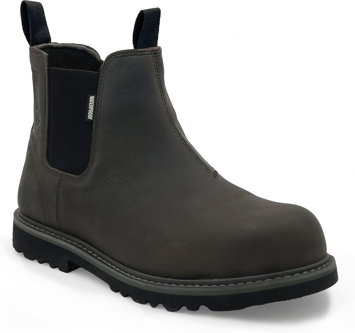 

Мужские водонепроницаемые ботинки EVER BOOTS со стальным носком, без шнурков, темно-коричневые