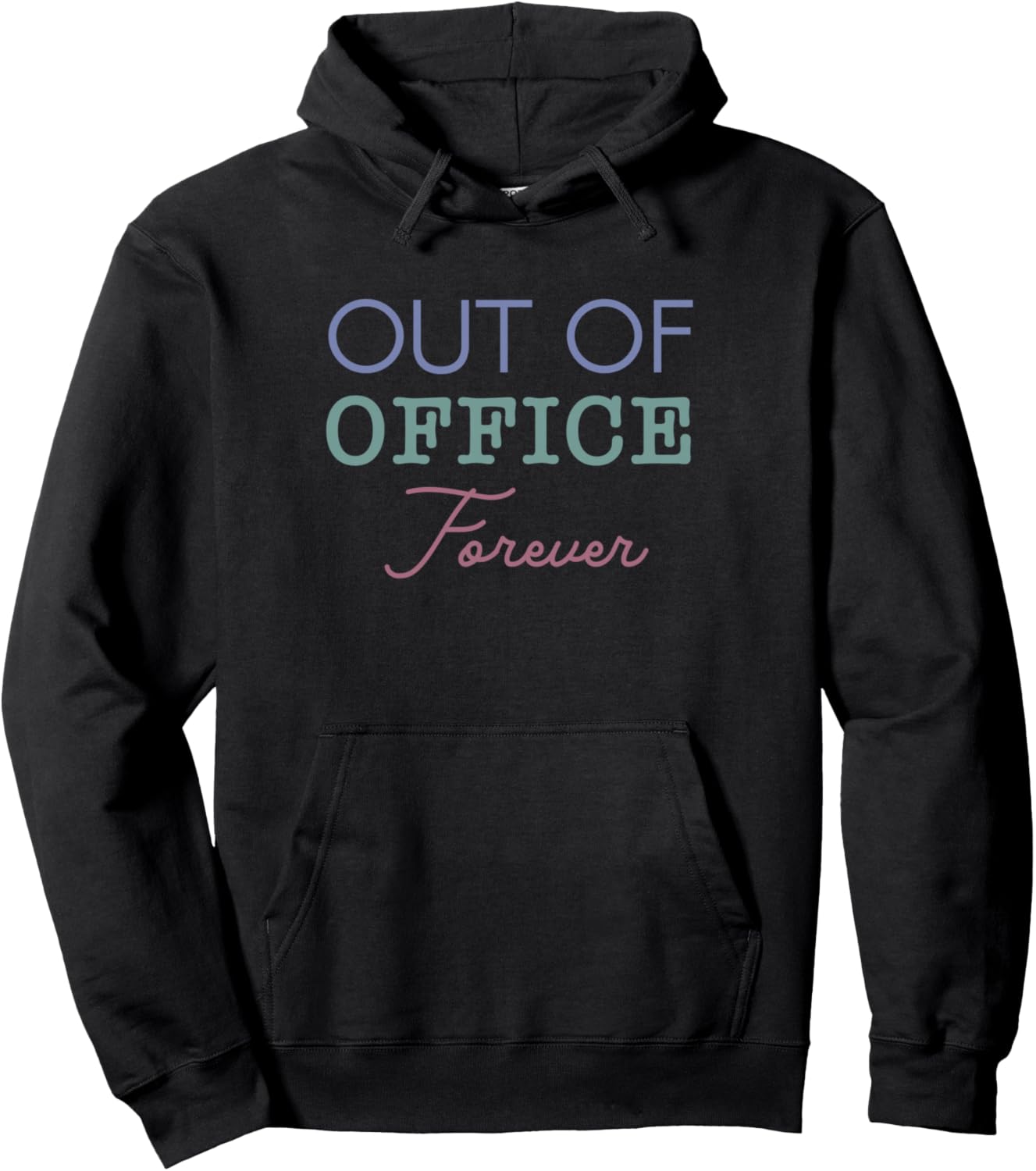 

Худи «Вне офиса навсегда» Trendy Apparel, черный