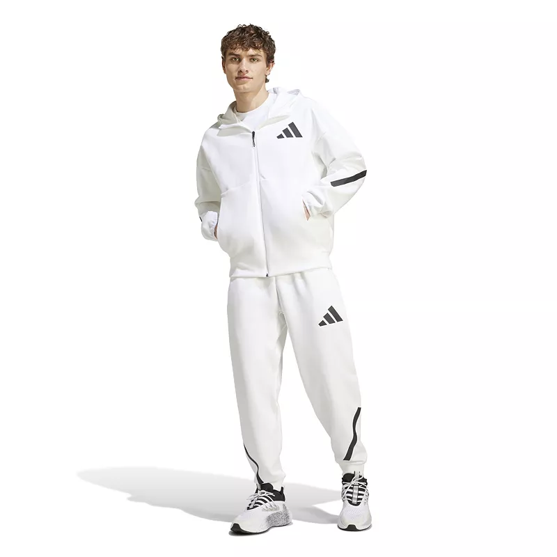 Мужские кроссовки Adidas Z.N.E. Флисовая куртка с молнией во всю длину и капюшоном, белый — фото 2