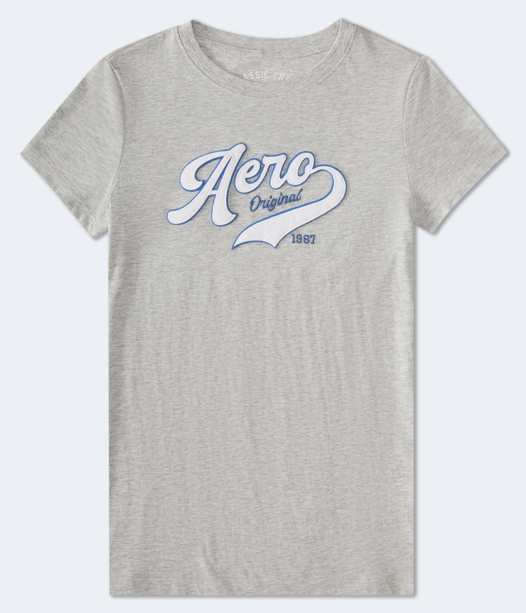 

Футболка с графической аппликацией Aeropostale Script, цвет light heather gray