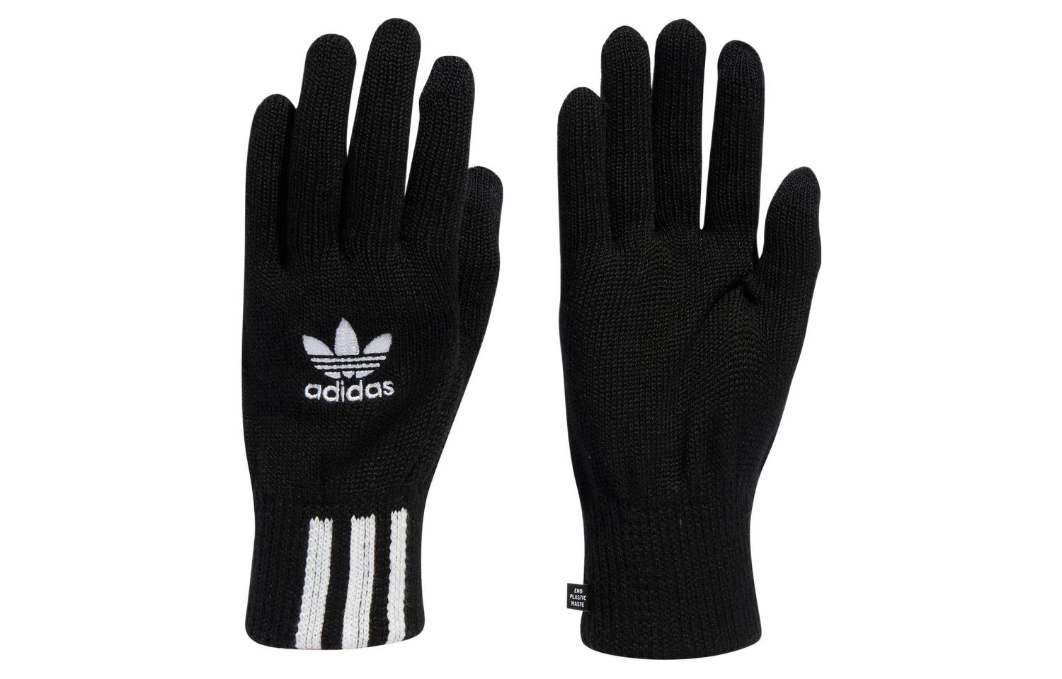 

Переработанные полиэстеровые спортивные перчатки унисекс черные Adidas Originals