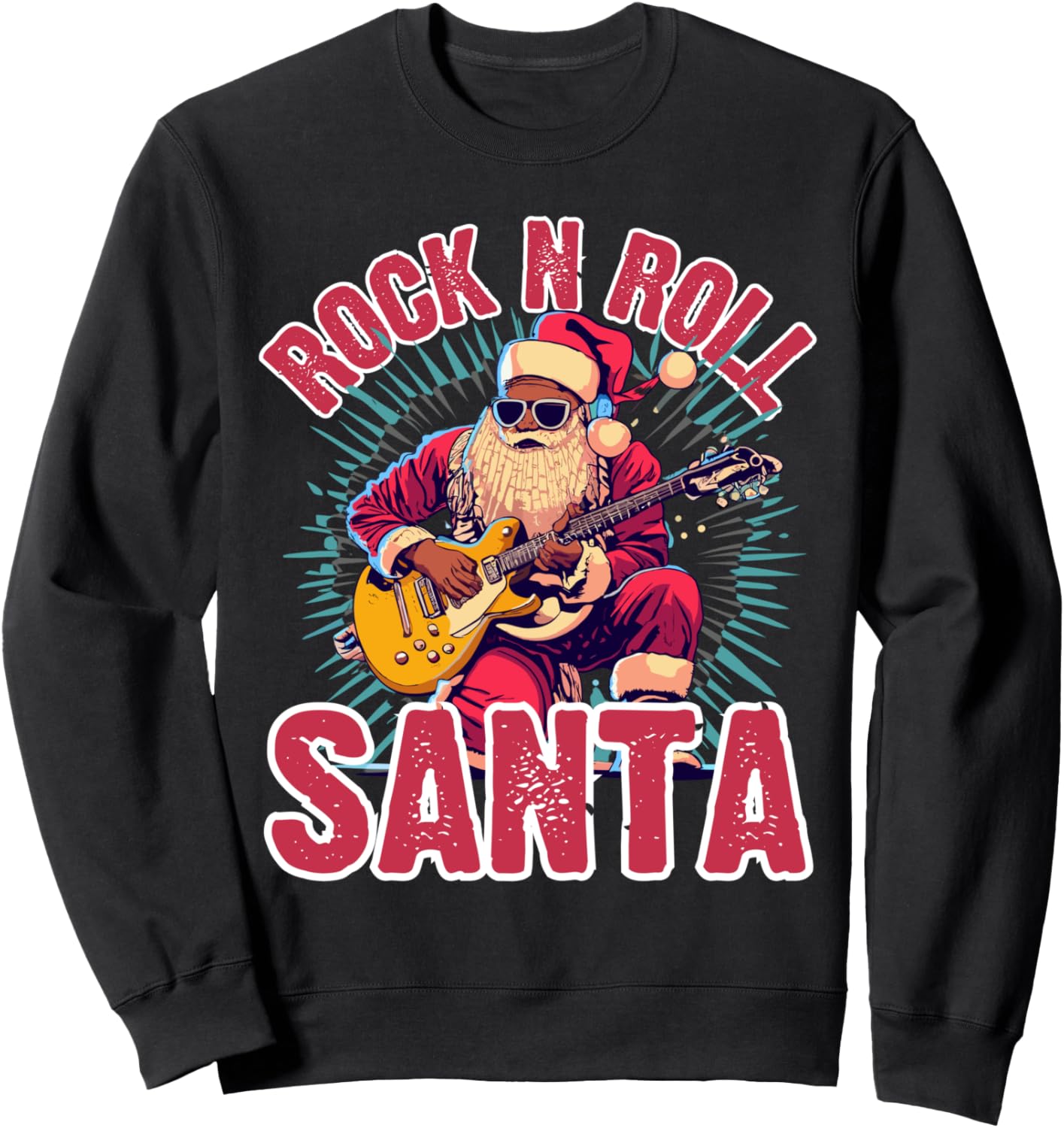 

Черная рождественская толстовка с изображением Санта-Клауса в стиле рок-н-ролла, играющего на гитаре Rock N Roll Christmas Gifts, Черный, Черная рождественская толстовка с изображением Санта-Клауса в стиле рок-н-ролла, играющего на гитаре Rock N Roll Chri