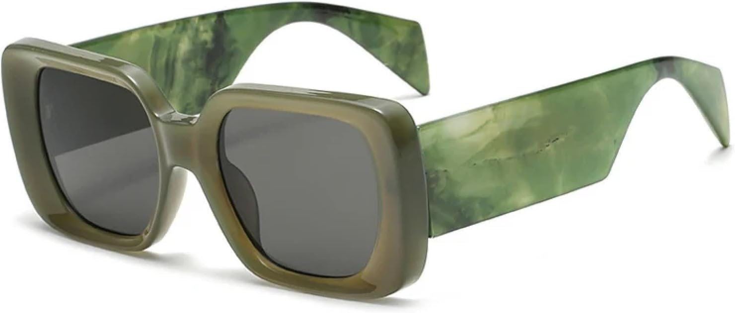 

Модные женские солнцезащитные очки большого размера, желейного цвета, ретро-узор, широкие дужки; мужские градиентные очки с защитой от УФ-излучения UV400 HHZZYVY, Olive Green Gray