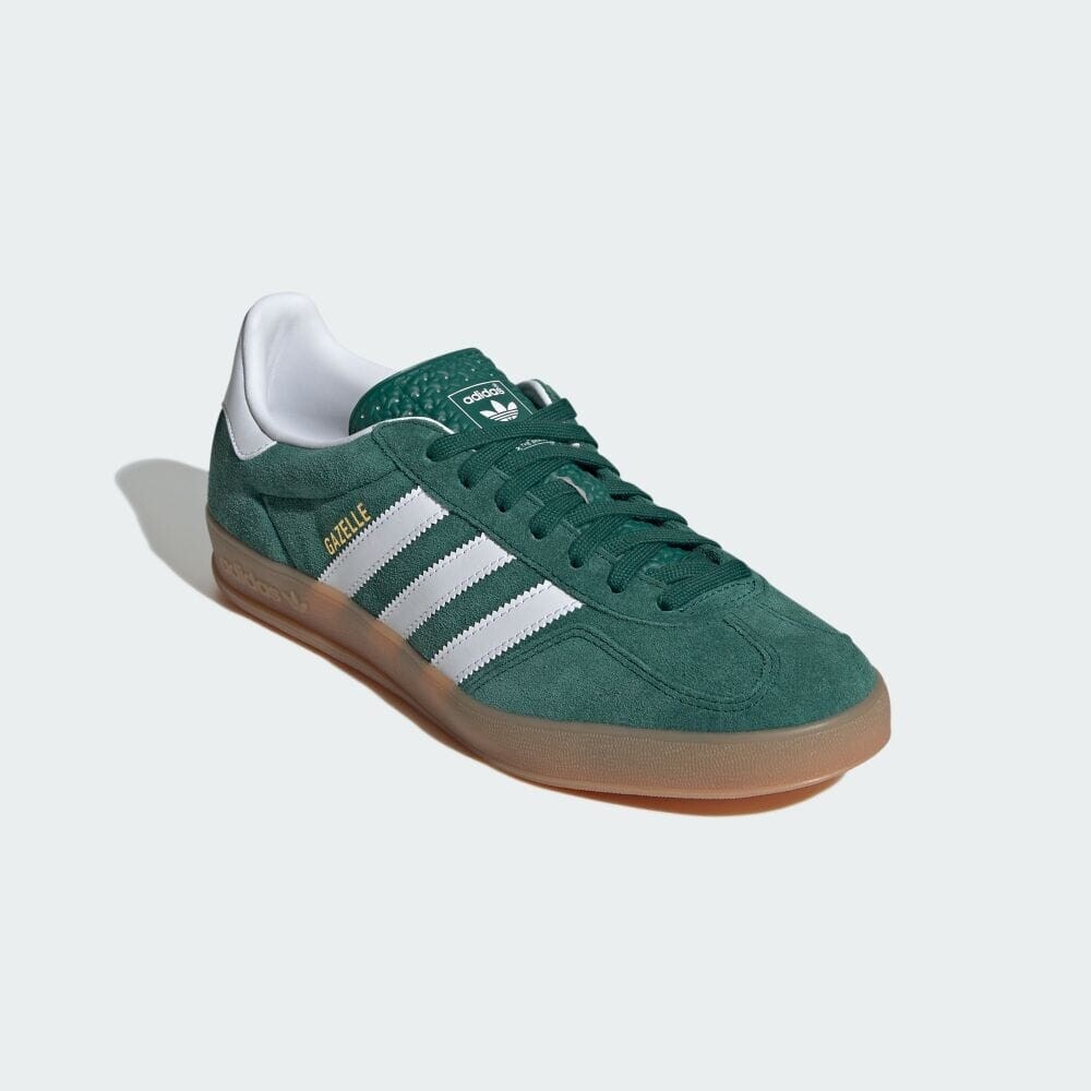 Кроссовки Adidas GAZELLE INDOOR, цвет College Green/White/Gum — фото 4