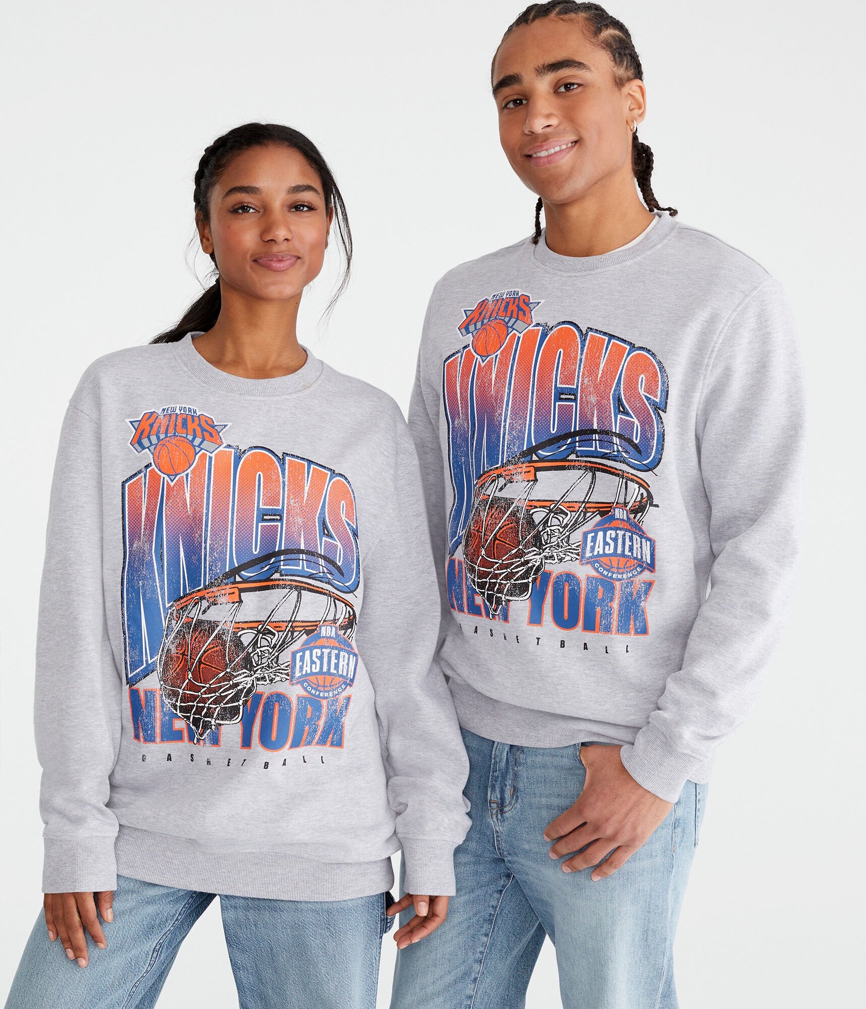 

Aeropostale New York Knicks Net Crew Толстовка, цвет light heather gray