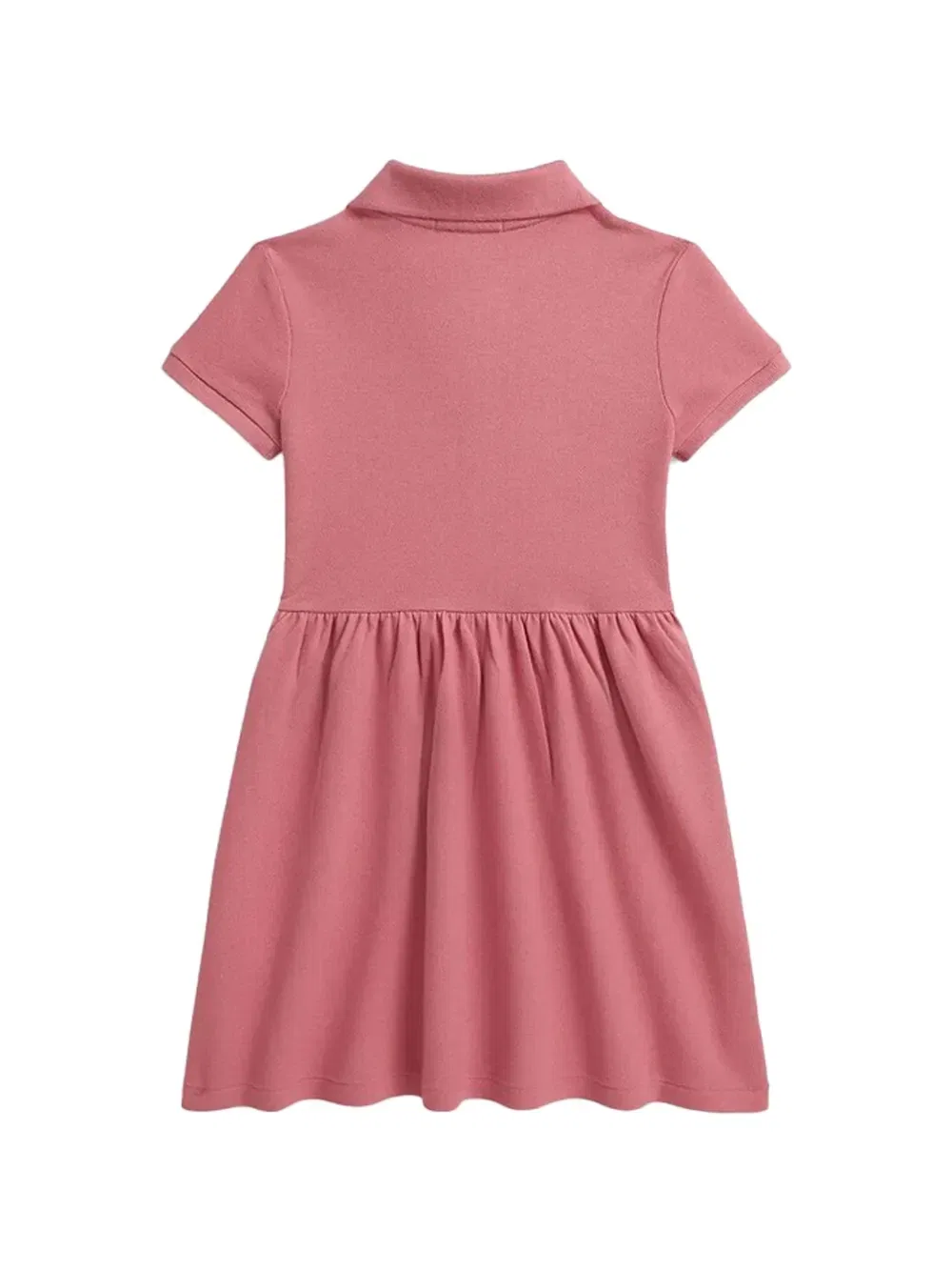 Платье А-силуэта мини с воротником-поло Polo Ralph Lauren Kids, розовый — фото 2
