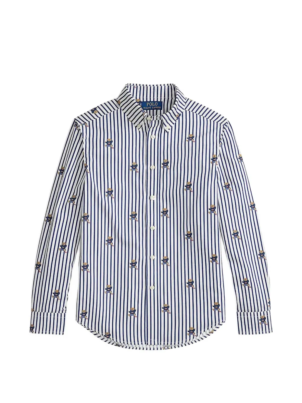 

Полосатая рубашка Polo Ralph Lauren Kids, белый