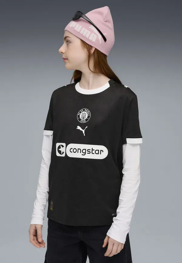 Футболка Fc St. Pauli 25/26 Club Wear Puma, черно-белая