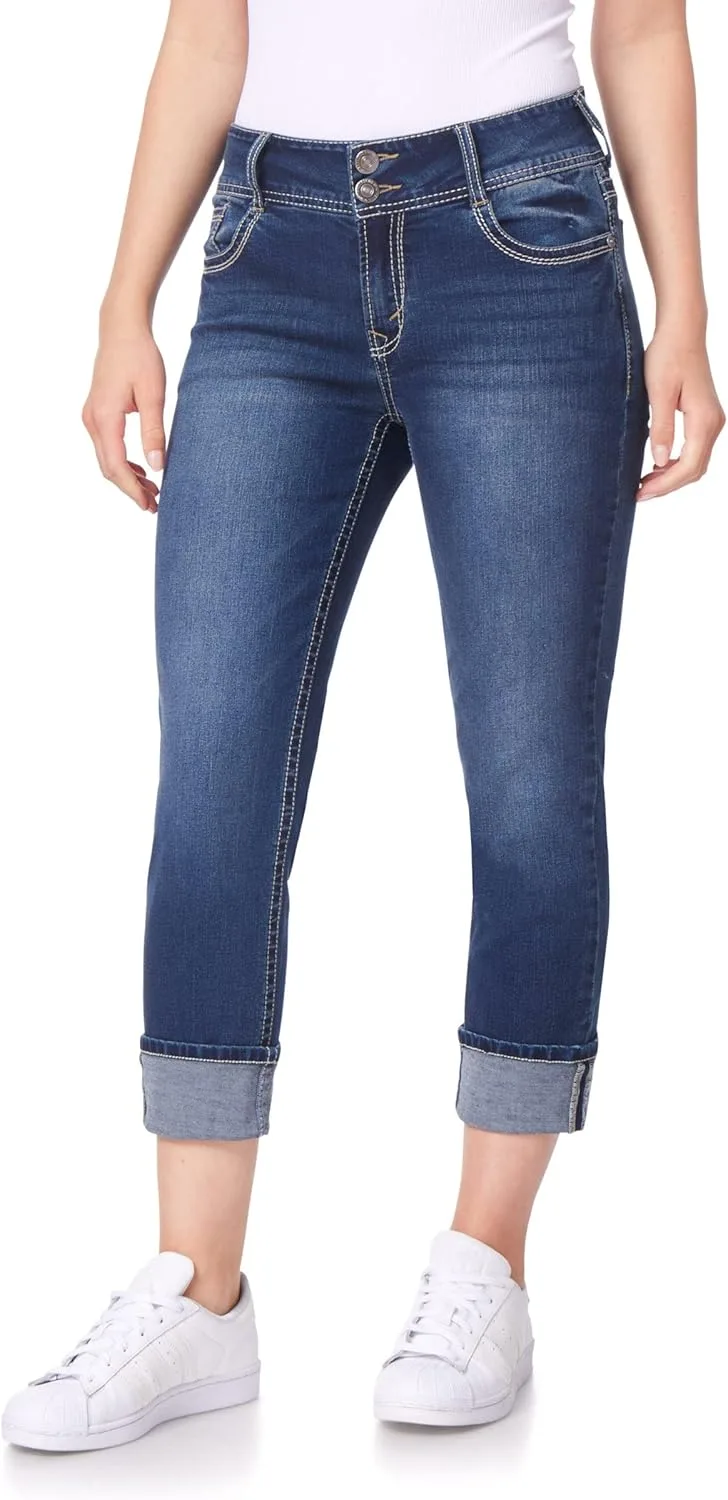 

Джинсы WallFlower Luscious Curvy 23.5” Mid-Rise Cropped для женщин, Insta Stretch Denim