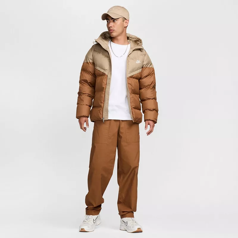 

Мужская куртка-пуховик с капюшоном Nike Storm-FIT Windrunner PrimaLoft, цвет Khaki/Lt British Tan