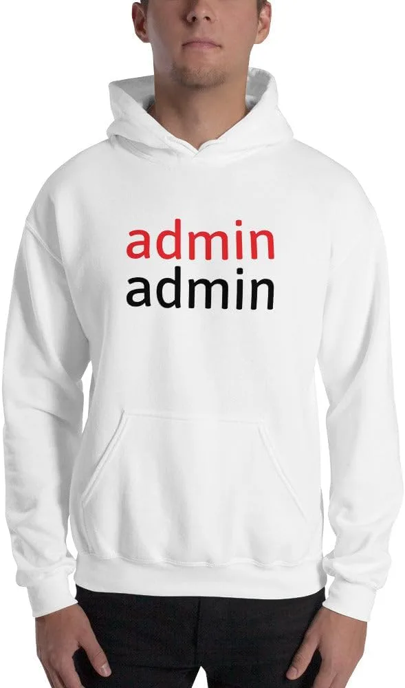 generic Толстовка с капюшоном admin admin (черный текст)