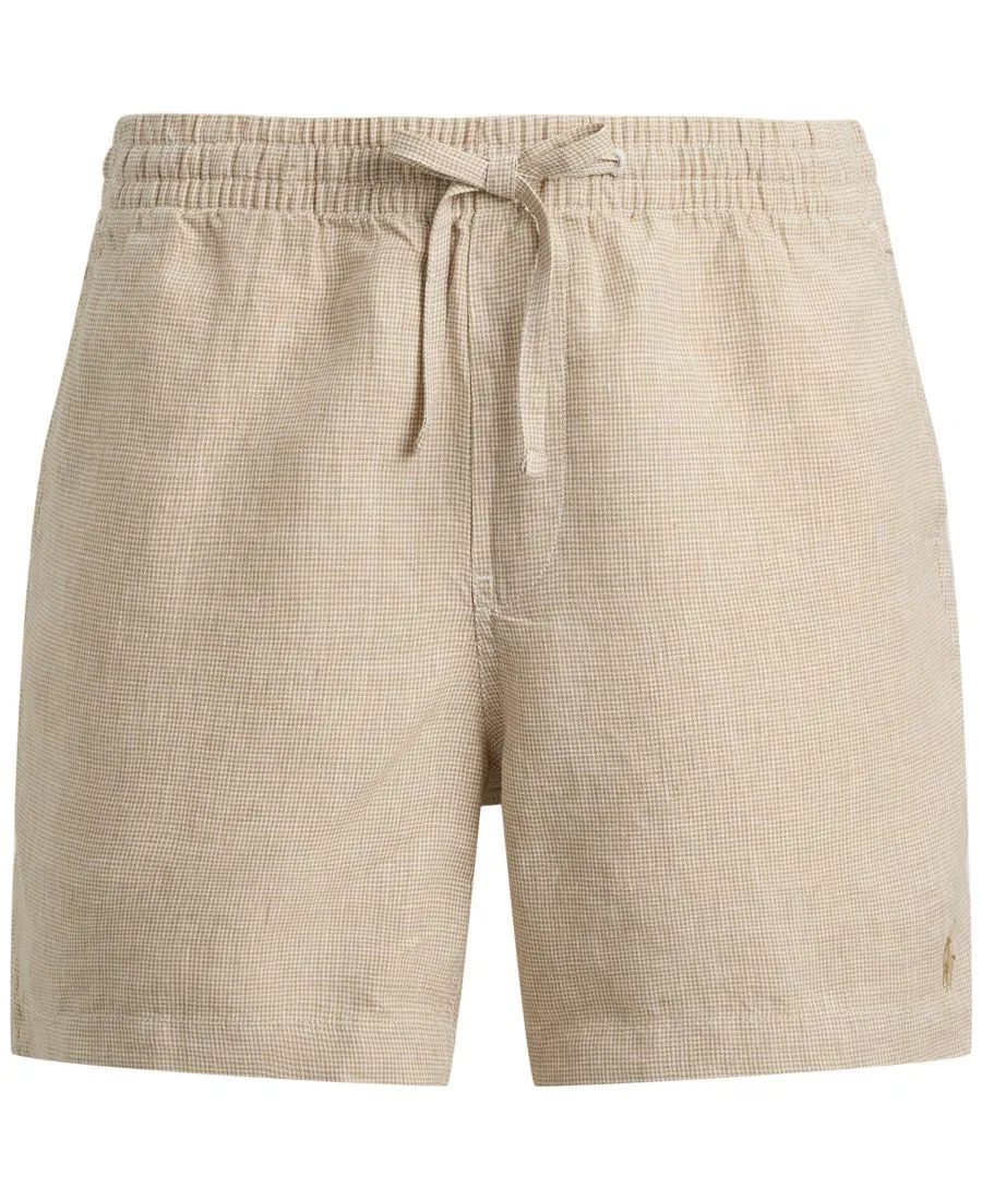 Мужские льняные шорты Polo Prepster Polo Ralph Lauren, 6555H Coastal Beige White — фото 4