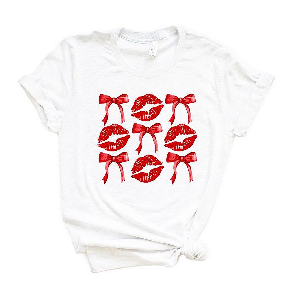 

Футболка с принтом Lips coquette bow chart Simply Sage Market, White, Белый, Футболка с принтом Lips coquette bow chart Simply Sage Market, White