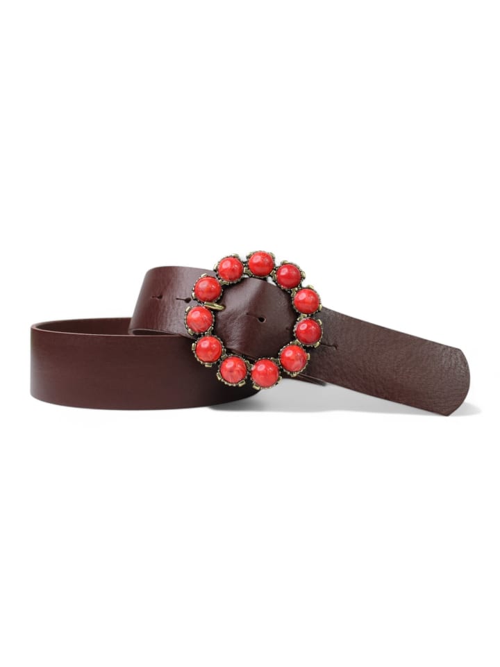 

Мужской кожаный ремень темно-коричневого цвета FRONHOFER