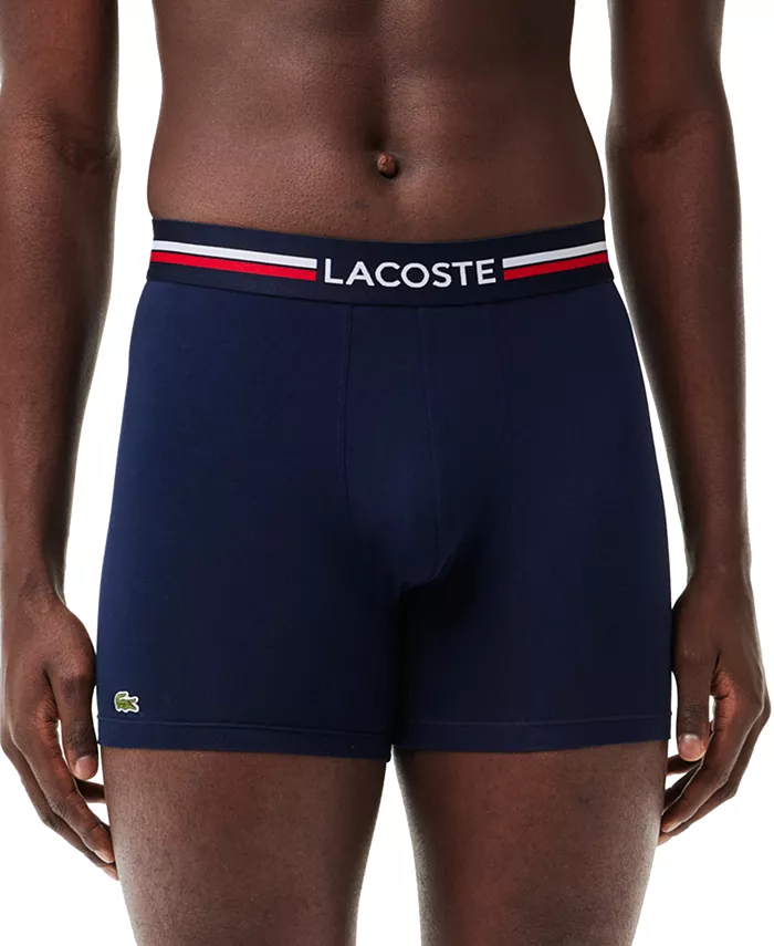 Боксеры Lacoste Regular-Fit Stretch, для мужчин, с элементами французского флага — фото 4