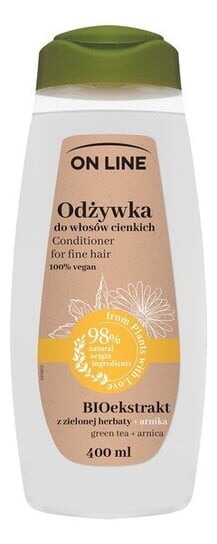 

БИО-кондиционер для волос с экстрактом зеленого чая и арники 400мл On Line From Plants With Love