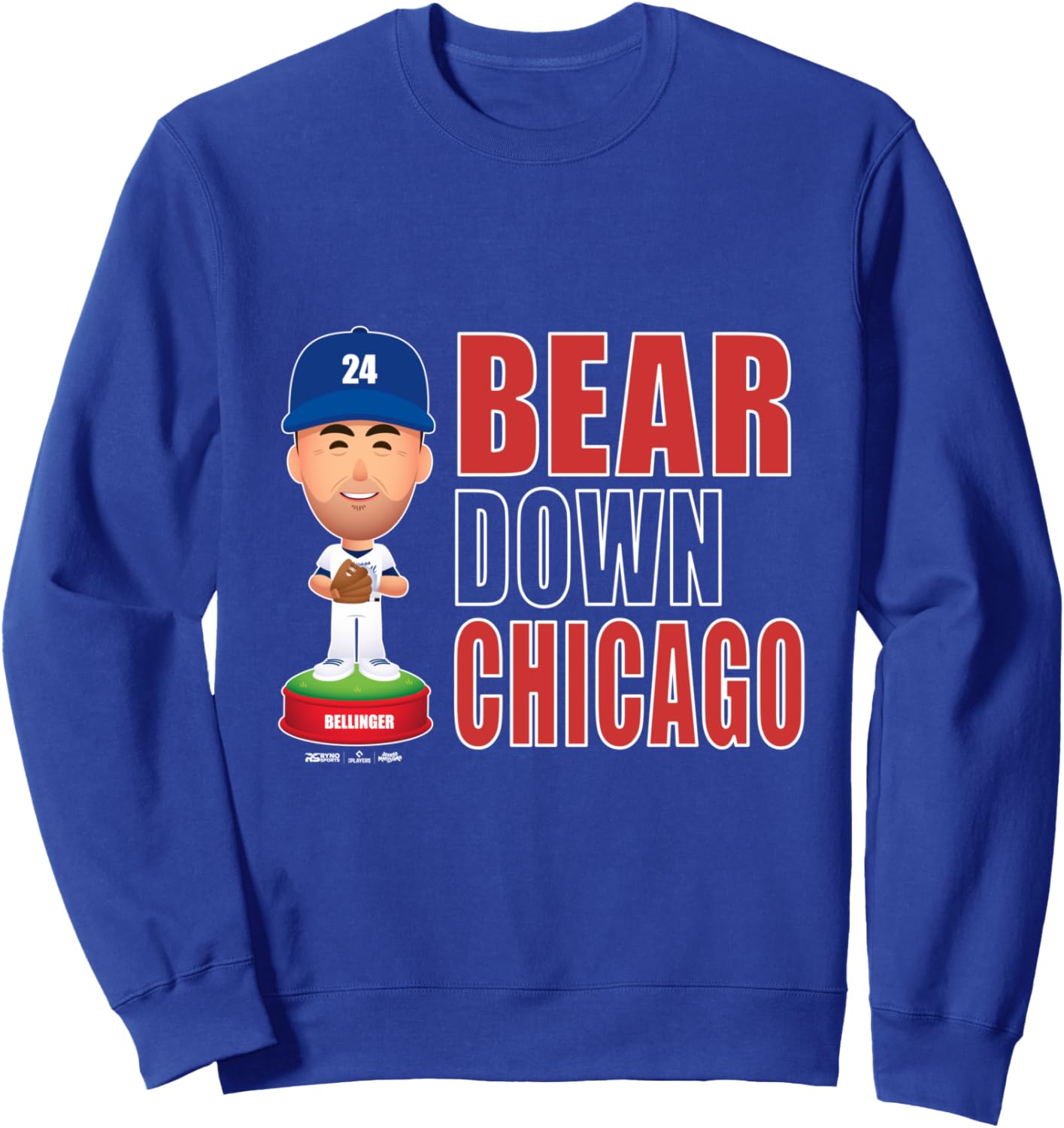 

Толстовка Коди Беллинджера с символикой Chicago Bears Downs от MLBPA Ryno Sports, синий
