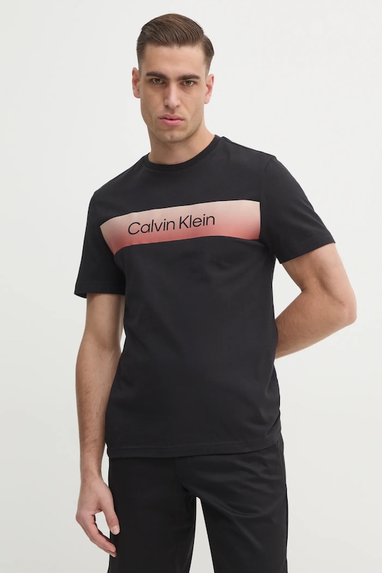 

Хлопковая футболка Calvin Klein, черный