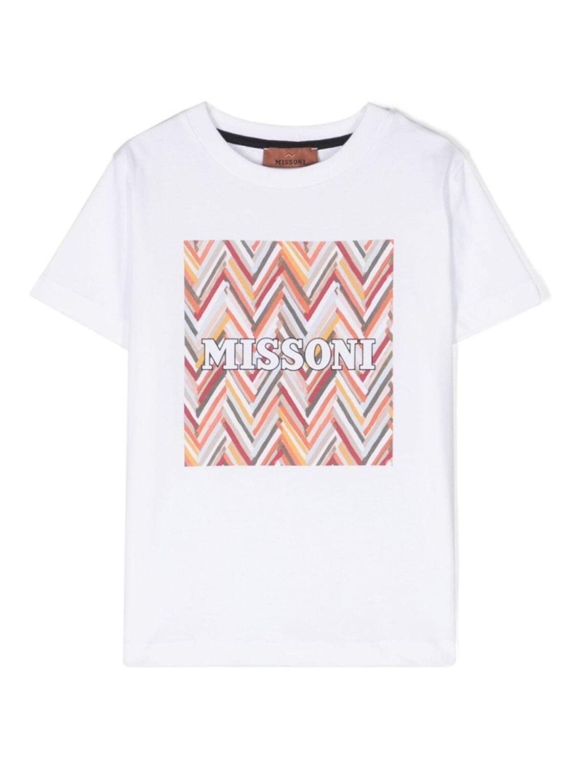 

Missoni Kids футболка с узором зигзаг, белый