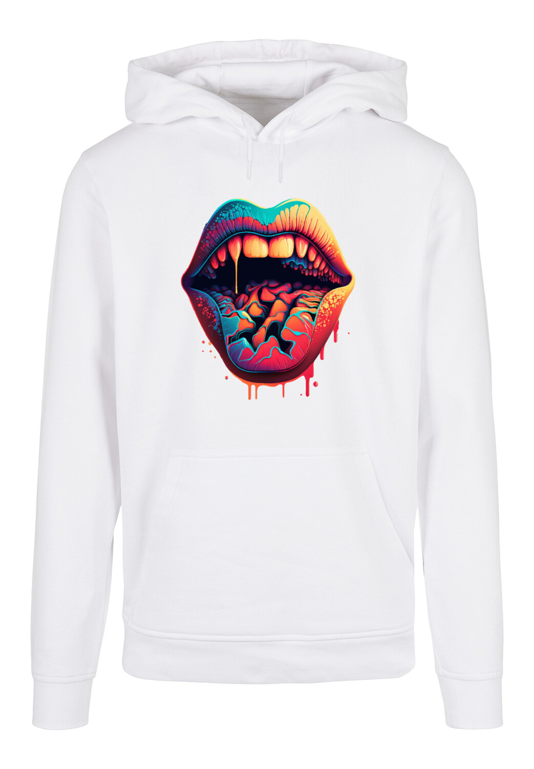 

Пуловер F4NT4STIC Basic Hoodie Drooling Lips HOODIE, белый