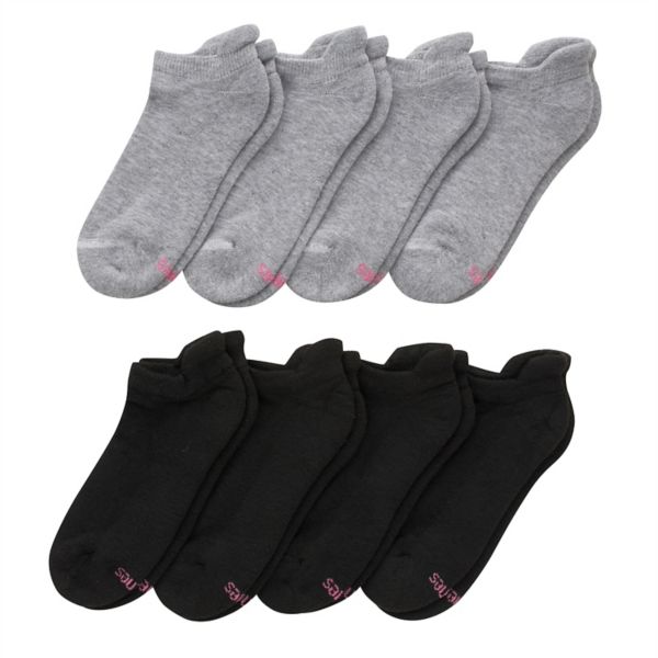 

Женские 8 пар ультра-невидимых носков с защитой пятки - HWUCH8 Hanes, цвет black gray