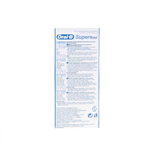 Ортодонтическая зубная нить, 50 шт. Oral-B, Super Floss — фото 2
