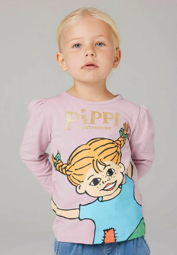Топ с длинными рукавами mit langen ärmeln langstrumpf Name It, Keepsake Lilac