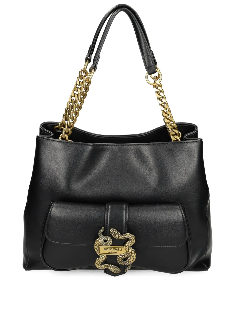 

Сумка-тоут с декором в виде змеи Just Cavalli, черный