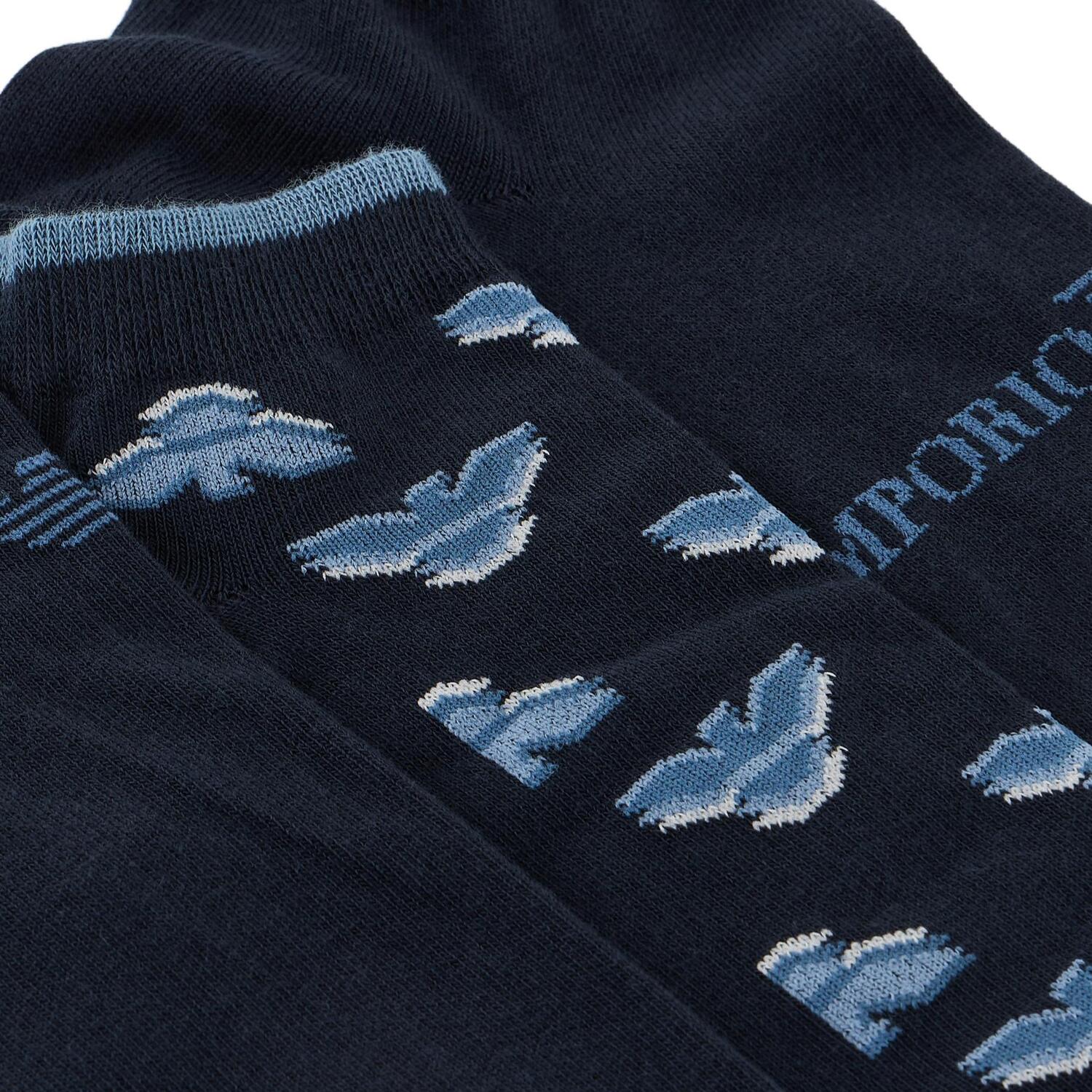 EMPORIO ARMANI Носки мужские 3 пары Navy Blue — фото 3