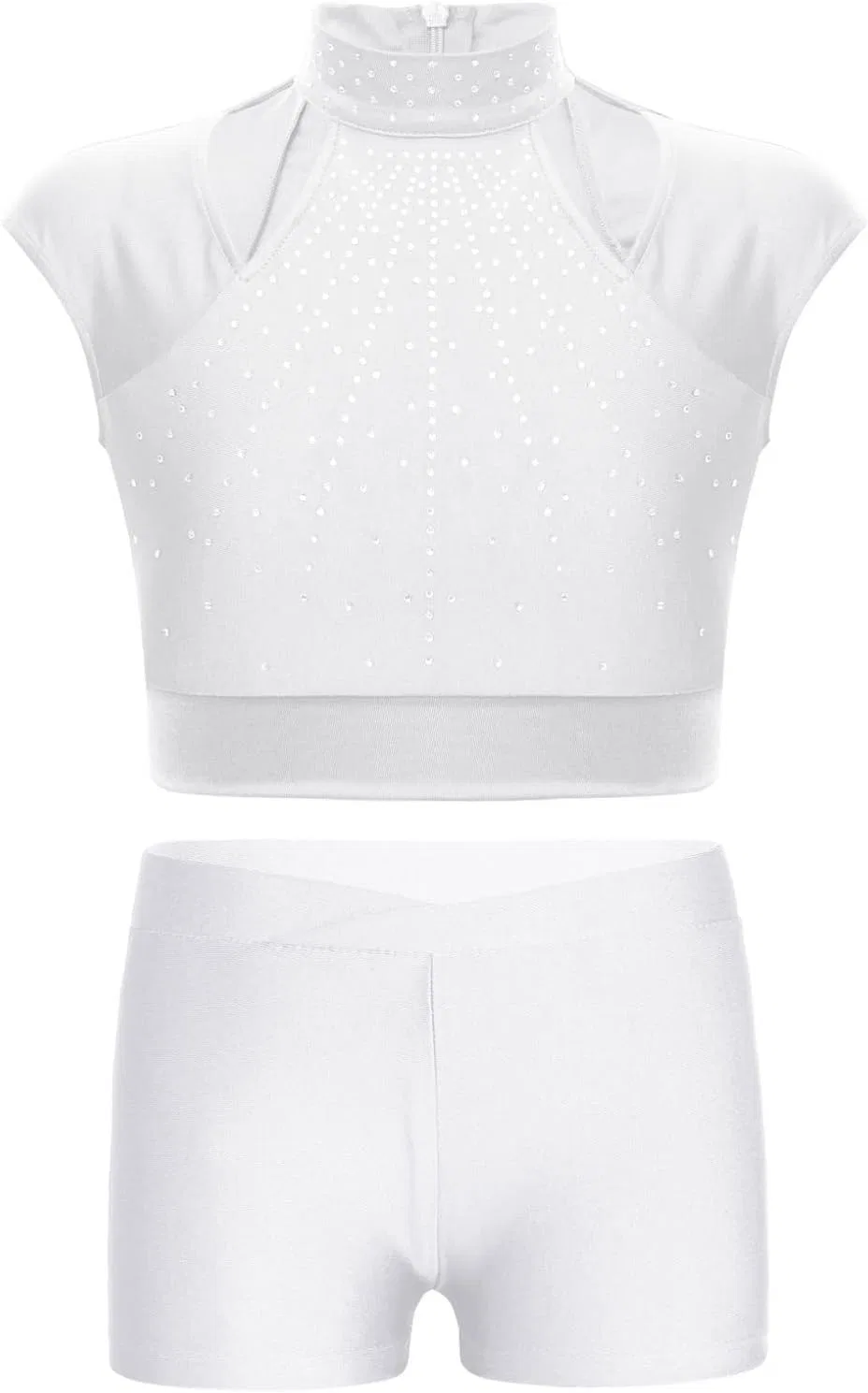 Детский спортивный костюм для танцев, ACSUSS, 2 предмета, White