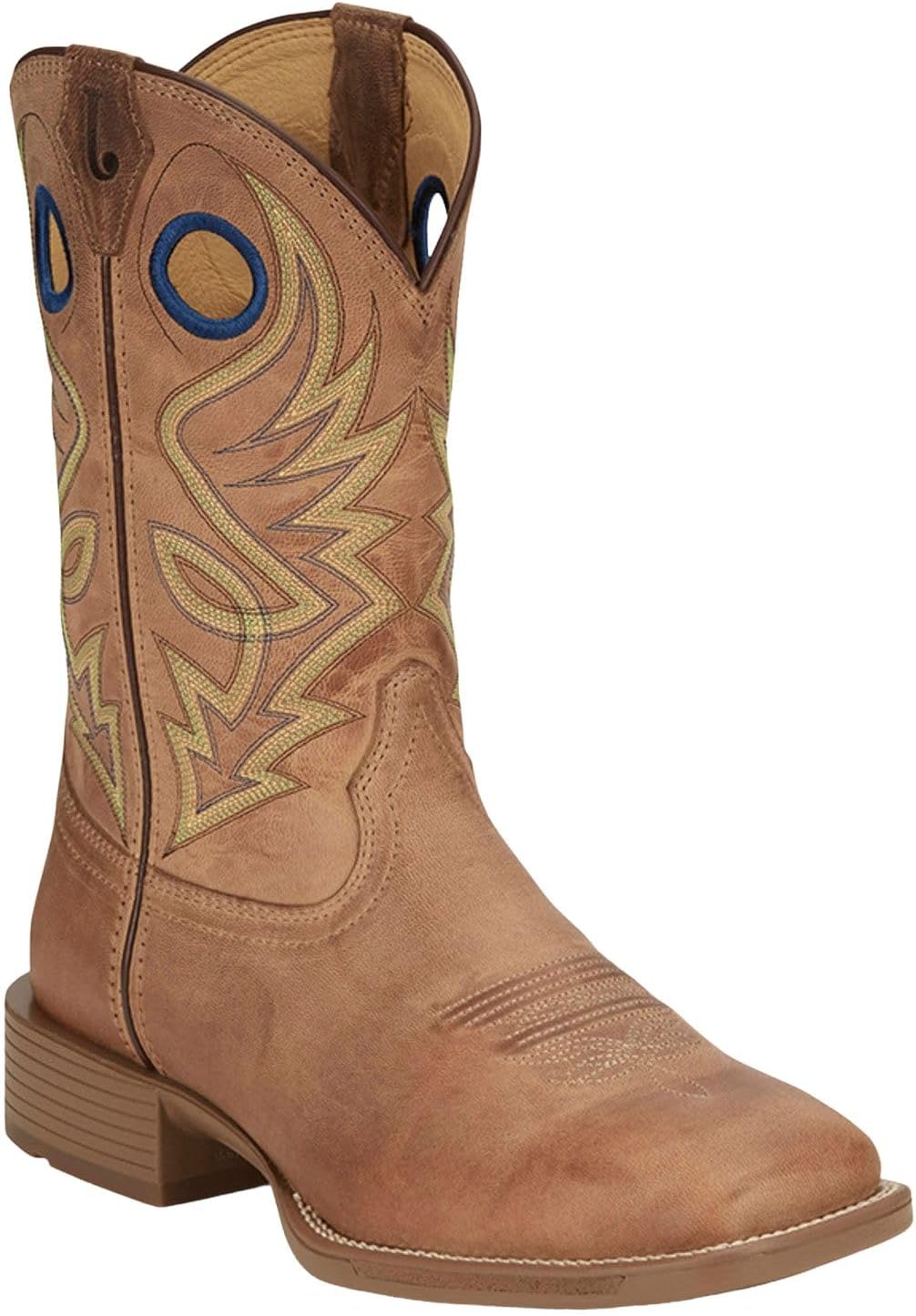 Мужские повседневные сапоги Justin Boots Pickett с квадратным носком, 28 см, средняя голень - коричневые