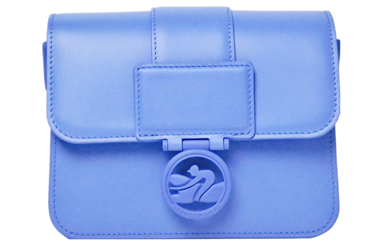 

BOX-TROT Квадратная Сумка из Телячьей Кожи Сумка Через Плечо Маленького Размера Женская Синяя LONGCHAMP