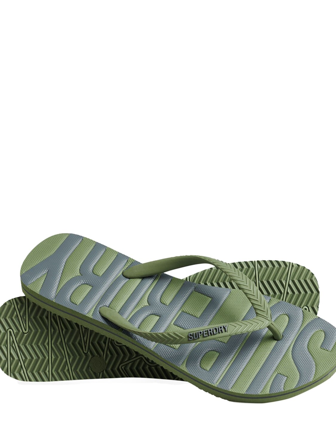 

Винтажные веганские шлепанцы Superdry, оливковый хаки
