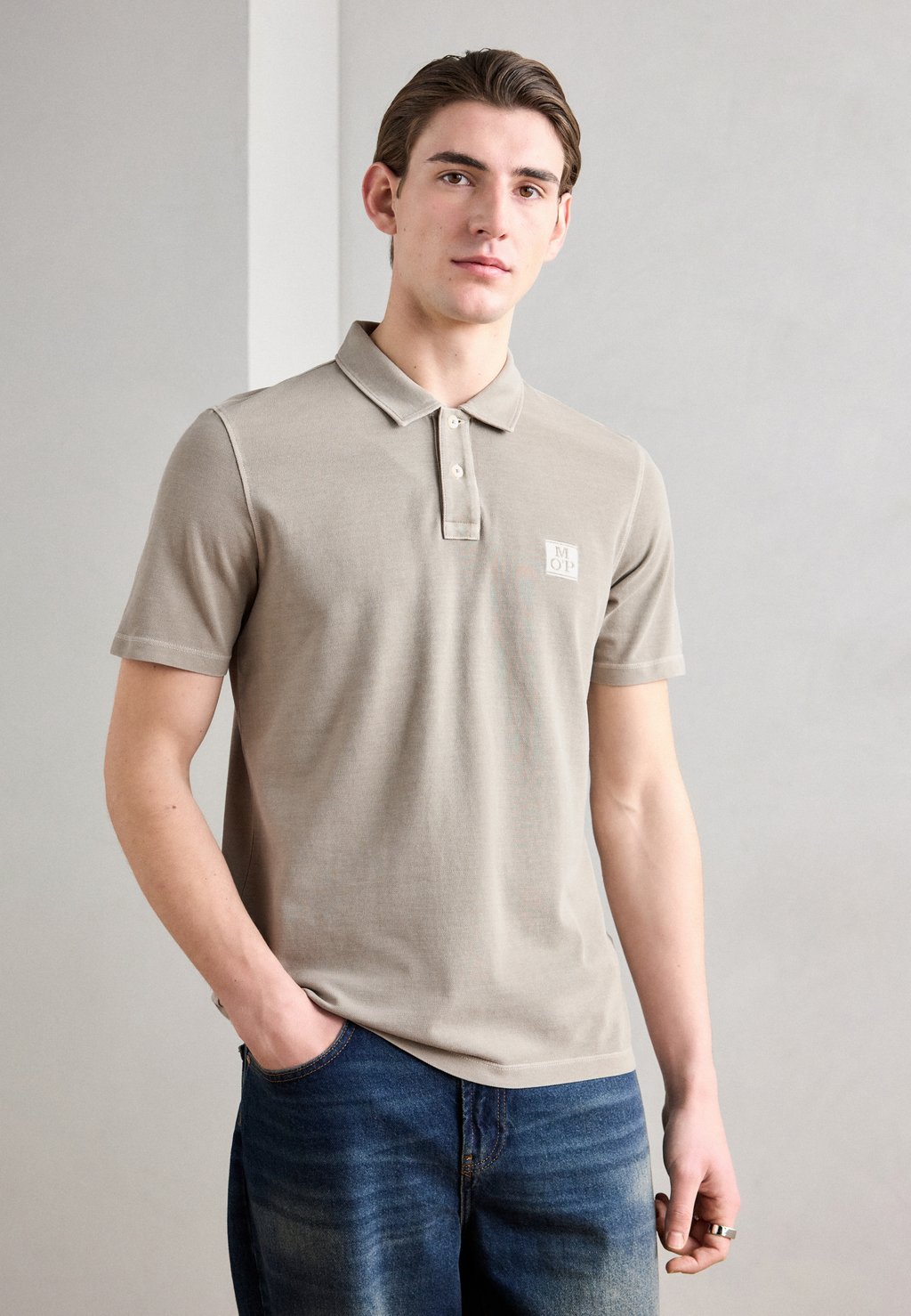 

Рубашка поло SHORT SLEEVE Marc O'Polo, оливковый