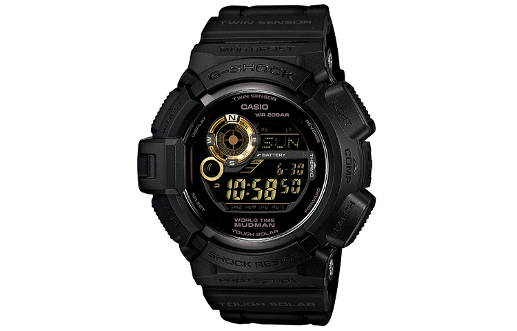 

Мужские черные часы G-9300GB-1 CASIO