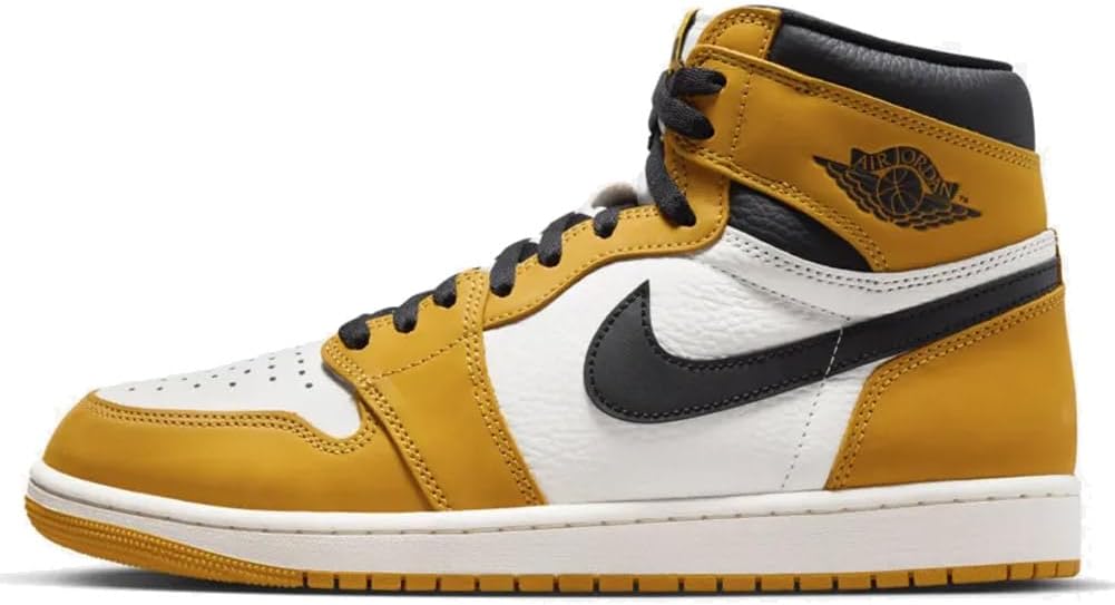 

Кроссовки NIKE Air Jordan 1 Retro High OG Yellow Ochre (DZ5485-701, Yellow Ochre/Sail/Black), Yellow Ochre/Sail/Black