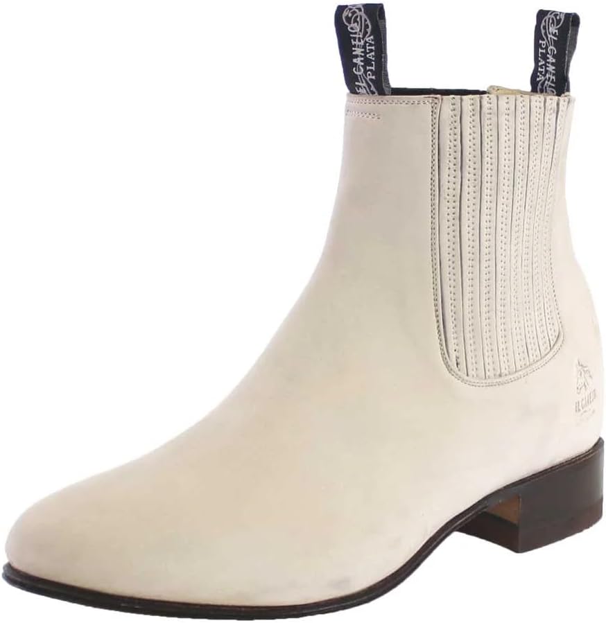 

Мужские ботинки El Canelo Plata из натуральной нубуковой замши Charros короткие ботильоны на щиколотку - натуральный Generic, initial