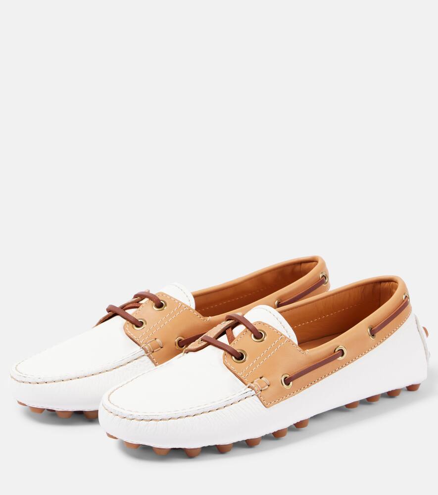 Гоммино Bubble кожаные мокасины для вождения Tod's, B003 + S019 — фото 4