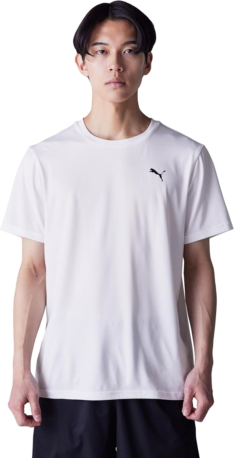 

Мужская спортивная футболка PUMA TAD ESSENTIALS с логотипом на левой стороне груди, белый