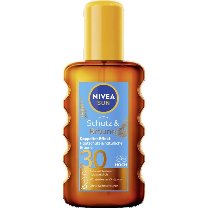 

Солнцезащитное масло для защиты и загара SPF 30 NIVEA, 200 ml