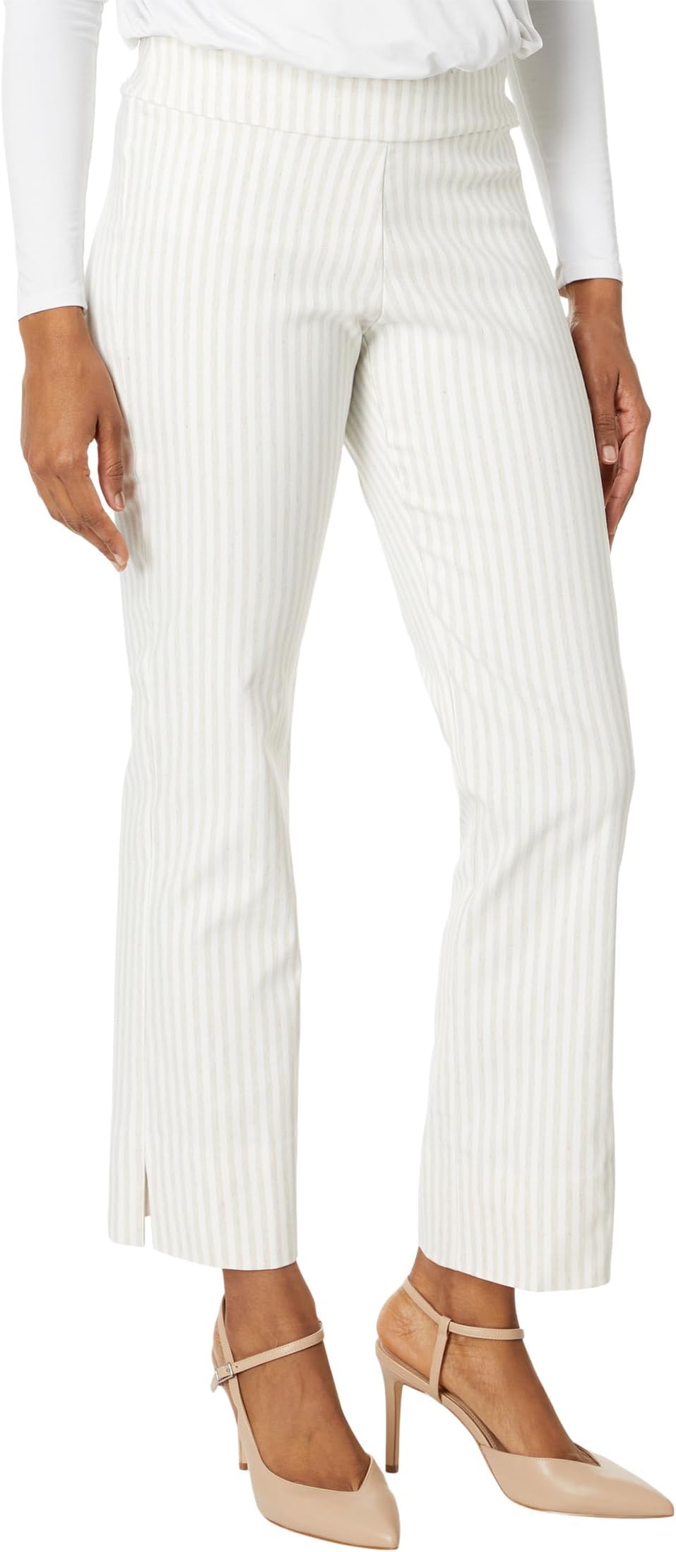 

Брюки Krazy Larry Stretch Linen Wide Ankle, цвет Oatmeal Stripe