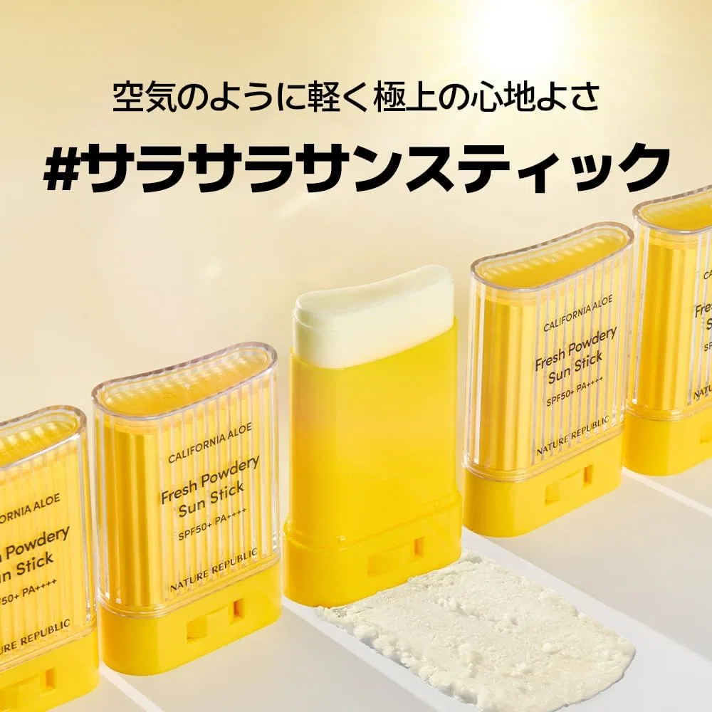 Солнцезащитный стик NATURE REPUBLIC California Aloe Sunstick Fresh Powder, 20 мл — фото 4