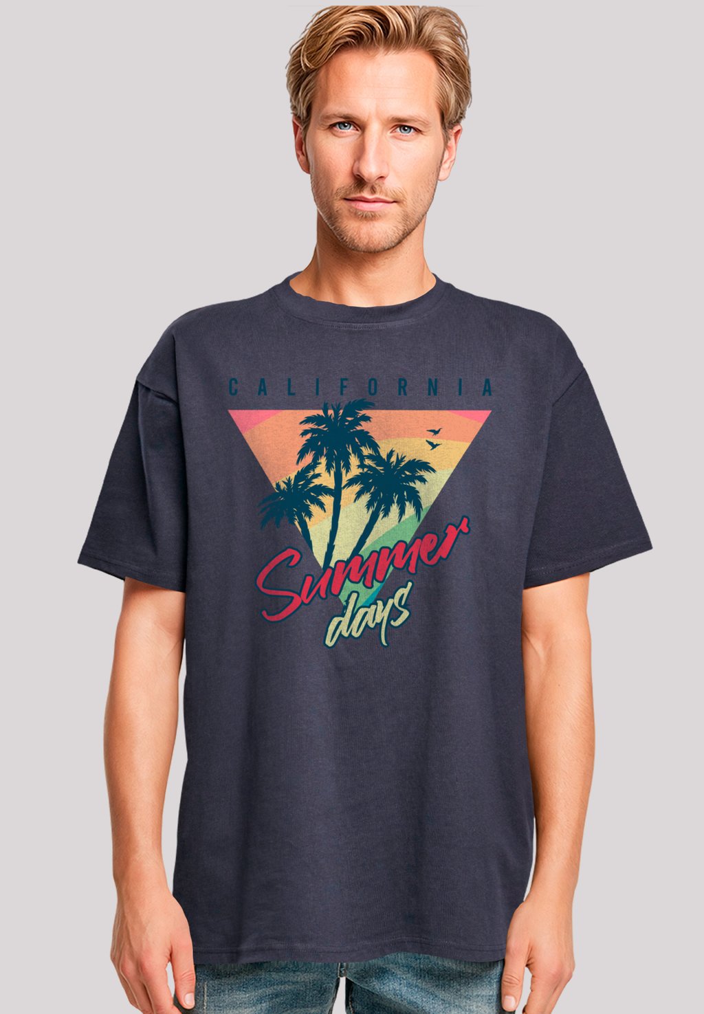 

Футболка с принтом CALIFORNIA SUMMER DAYS PALM F4NT4STIC, темно-синий