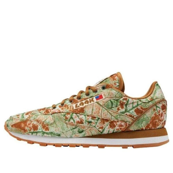 

Кроссовки lqqk studios x classic leather 'leaf camo' Reebok, коричневый