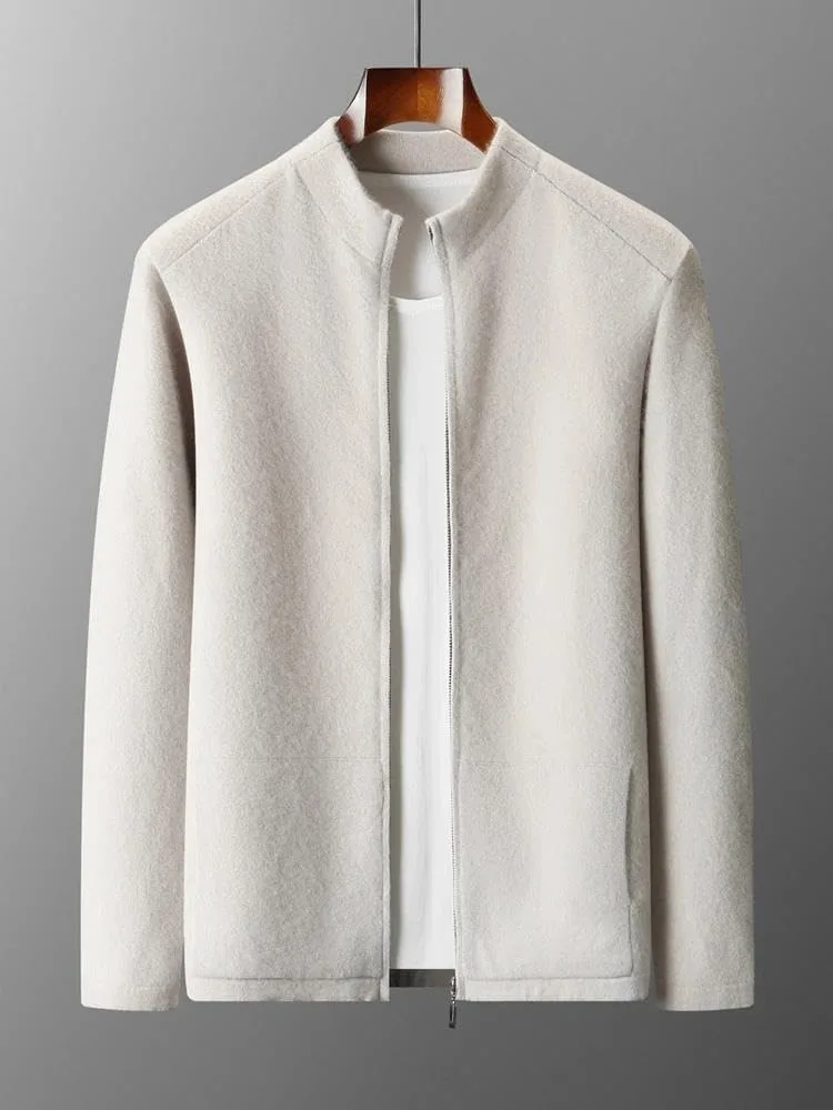 

Мужской кардиган на молнии из шерсти для спорта и повседневной носки