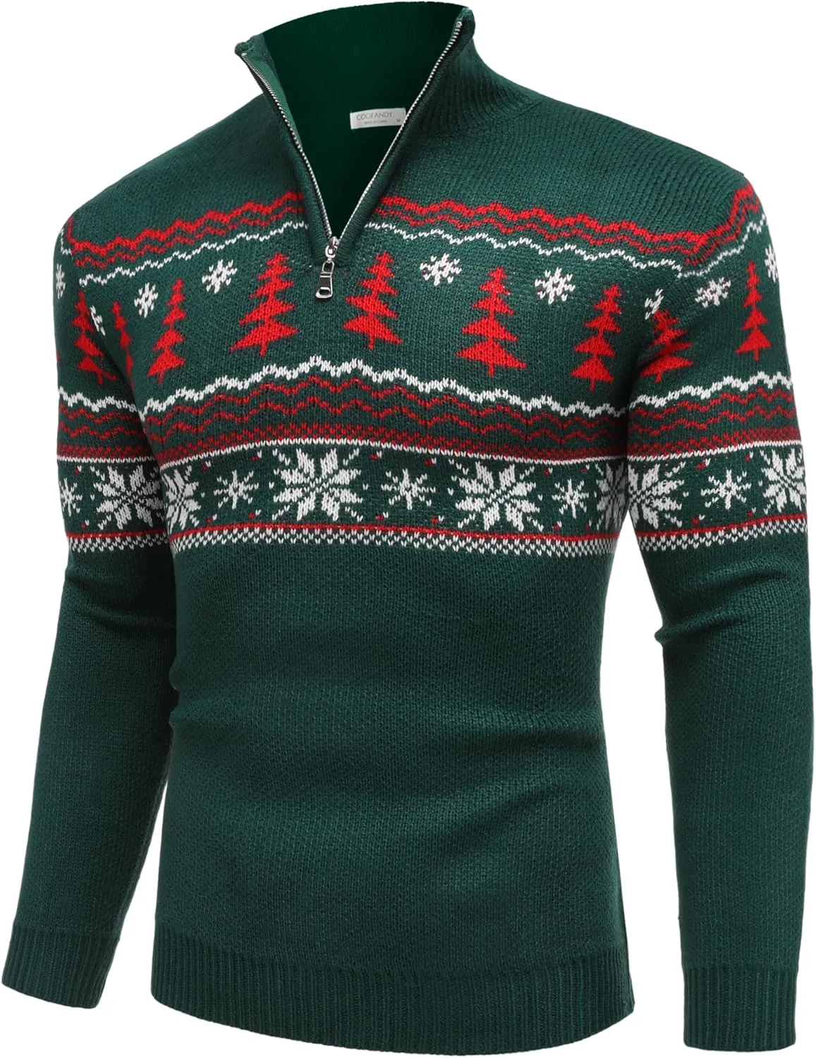 

COOFANDY мужской поло-свитер с молнией на четверть