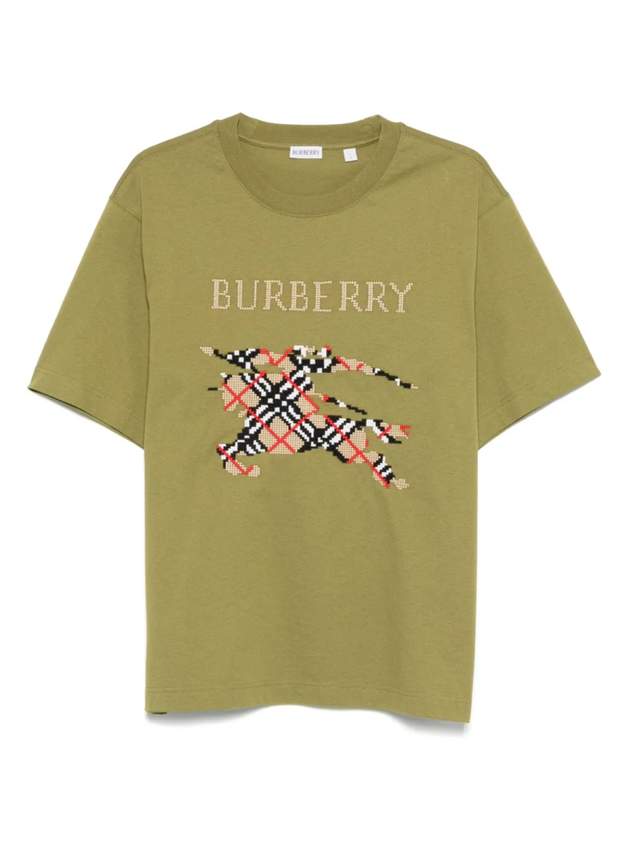 

Футболка с вышивкой EDK Burberry, зеленый